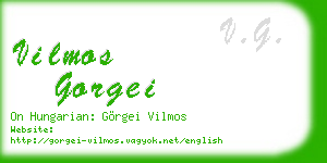 vilmos gorgei business card